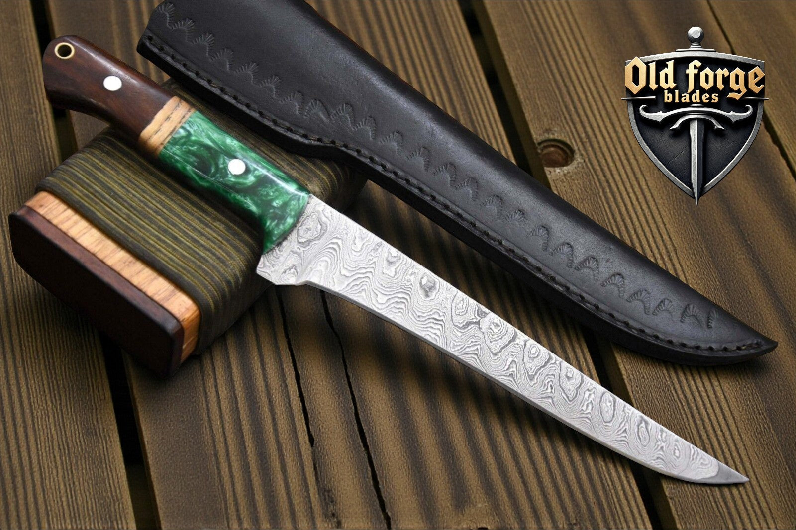 Premium Damascus Fillet Knife 13” Handmade
