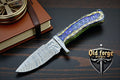 Handmade Damascus Hunting Knife – 8" Blade