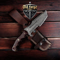 Handmade Damascus Tanto Hunting Knife | Micarta Handle