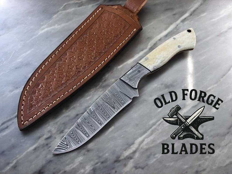 Custom Handmade Damascus Blade for Sale – Hunting Knife