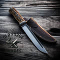 Knives Damascus – Handmade Sambar Stag Hunting Knife