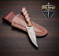 Custom Made Knives Made in USA – Handmade Damascus Hunting Knife