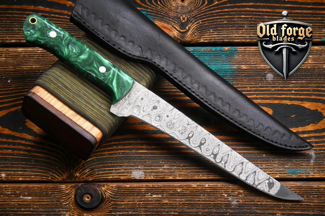 Dexter Fillet Knife – Custom Handmade Damascus Steel Blade