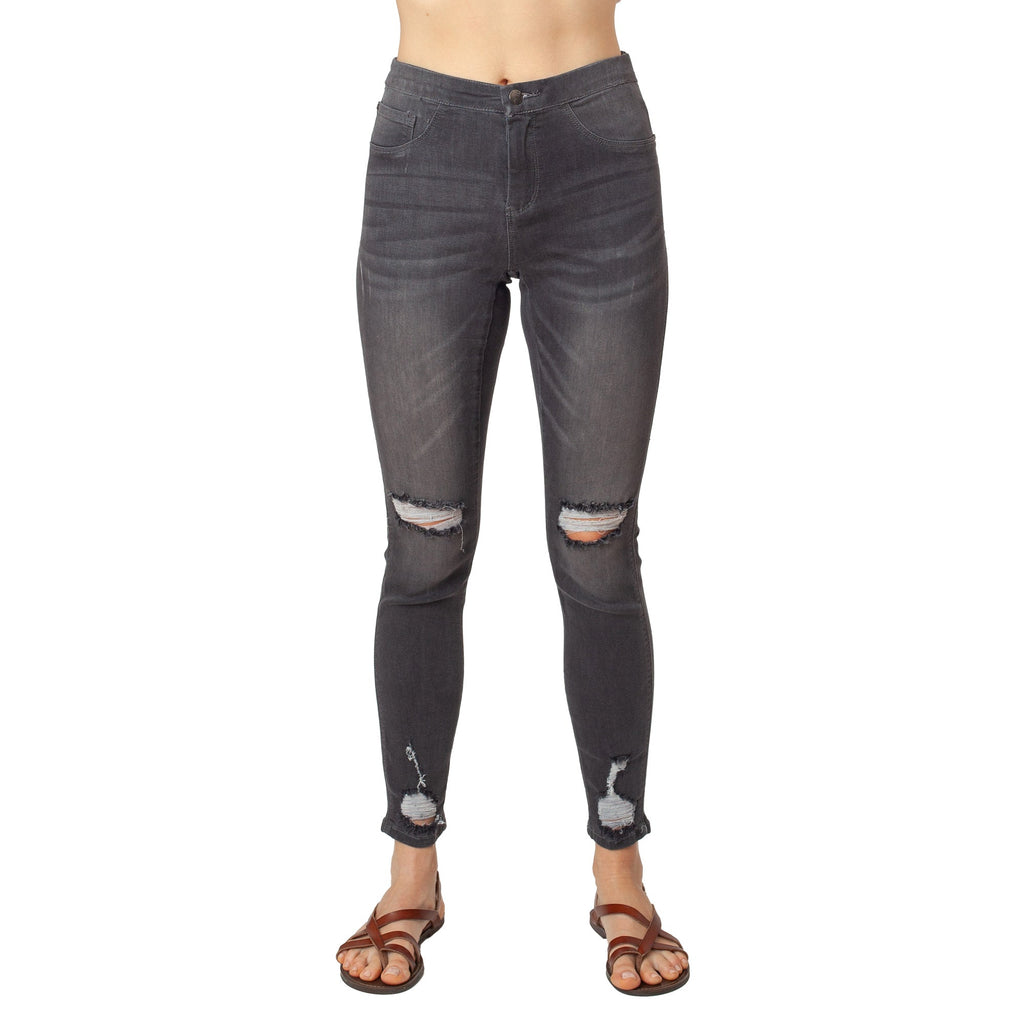 Fashion Style Ripped Leg Jeans