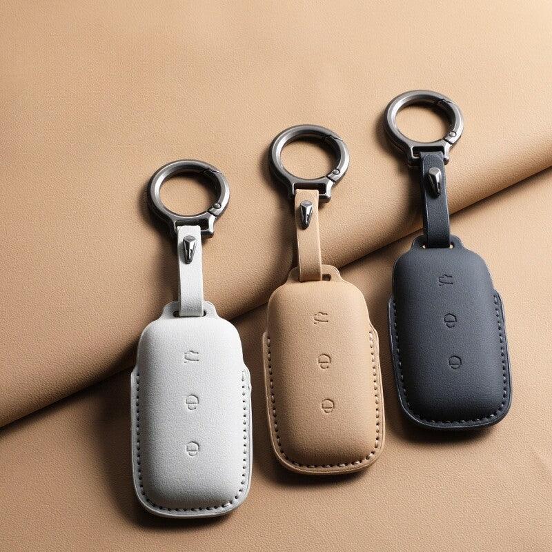 Leather Car Key Case Cover Fob Shell for Geely EX5/Geely Starray EM-i