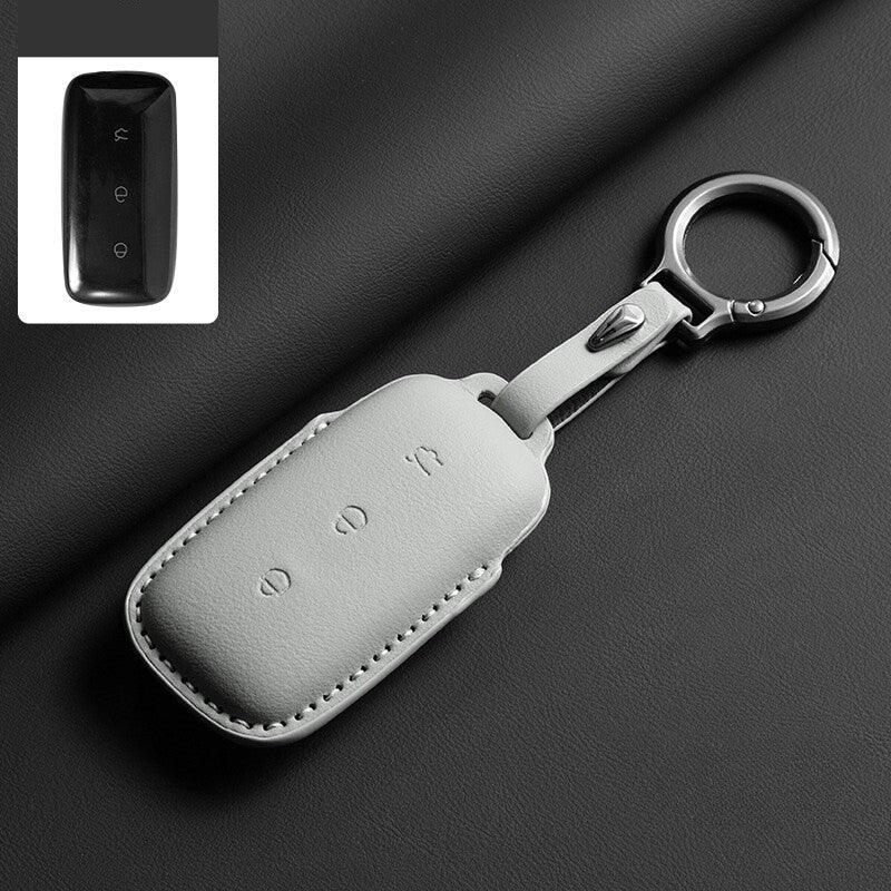 Leather Car Key Case Cover Fob Shell for Geely EX5/Geely Starray EM-i