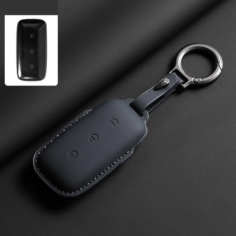 Leather Car Key Case Cover Fob Shell for Geely EX5/Geely Starray EM-i