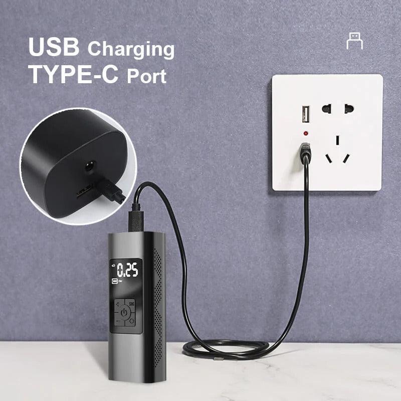 Portable Rechargeable Wireless Electric Tire Inflator