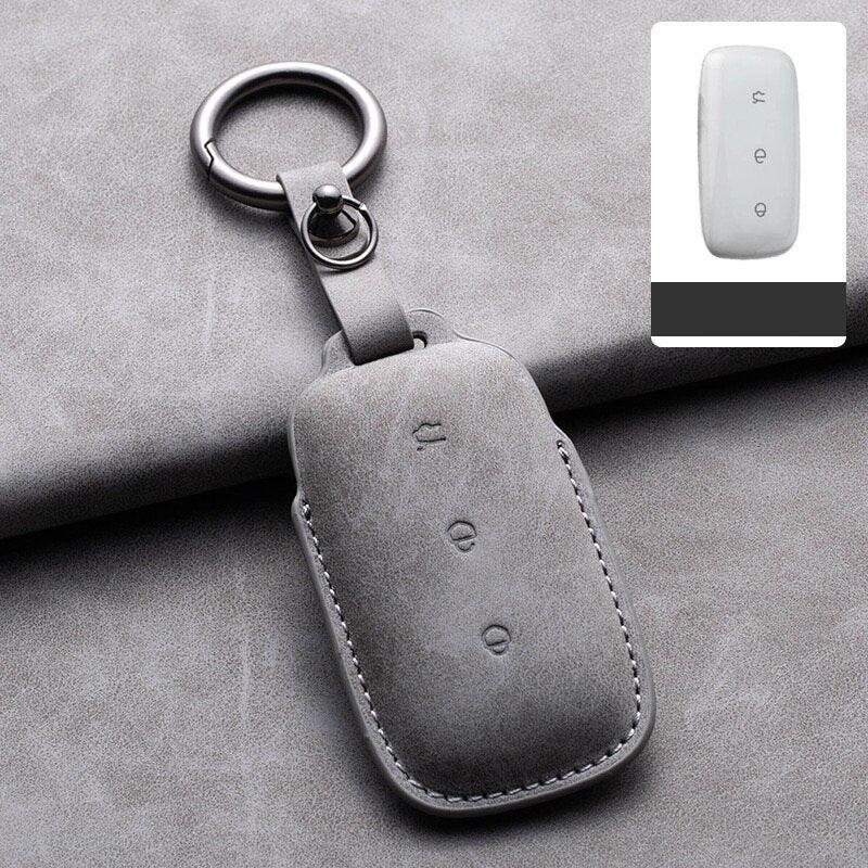 Suede Leather Key Holder for GeelyEX5/Geely Starray EM-i