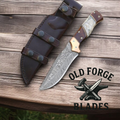 Handcrafted Damacus Knife – Fixed Blade Hunting & Outdoor Knife