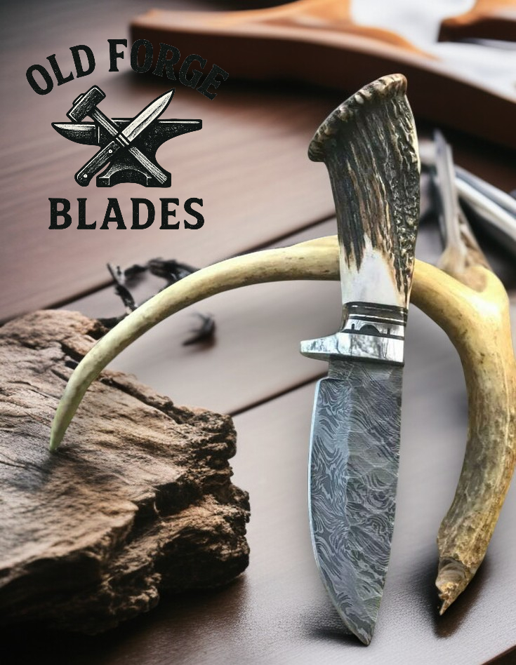 True Damascus Steel Hunting Knife – Handmade