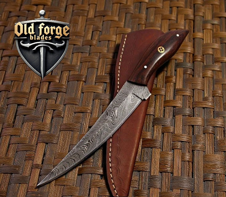 Damascus Fillet Knife made in usa – Handmade Gift