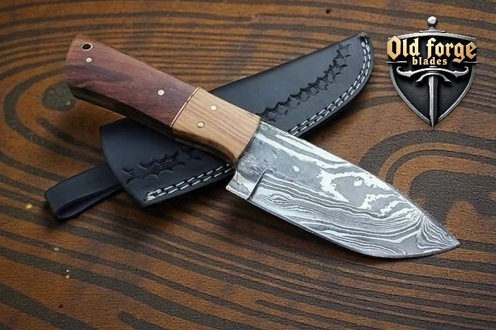 10” Custom Damascus Blade Knife – Hunting Edition