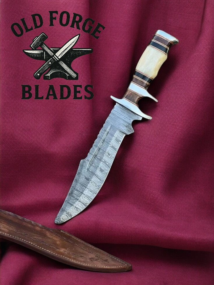 Custom Damascus Knives Bowie – 14” Sub-Hilt Knife