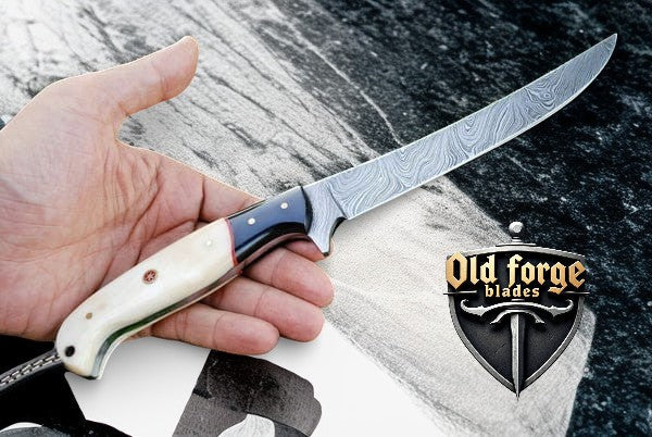 Custom 13” Damascus Fillet Knife Full Tang
