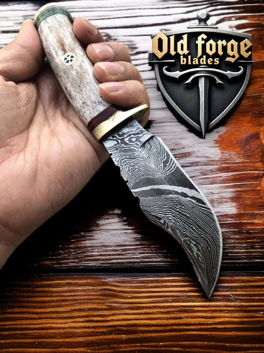 Premium Damascus Skinner Knife – Knife Sets for Hunting