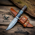 Premium Damascus Steel Knife Hunting – 10 Inch Blade