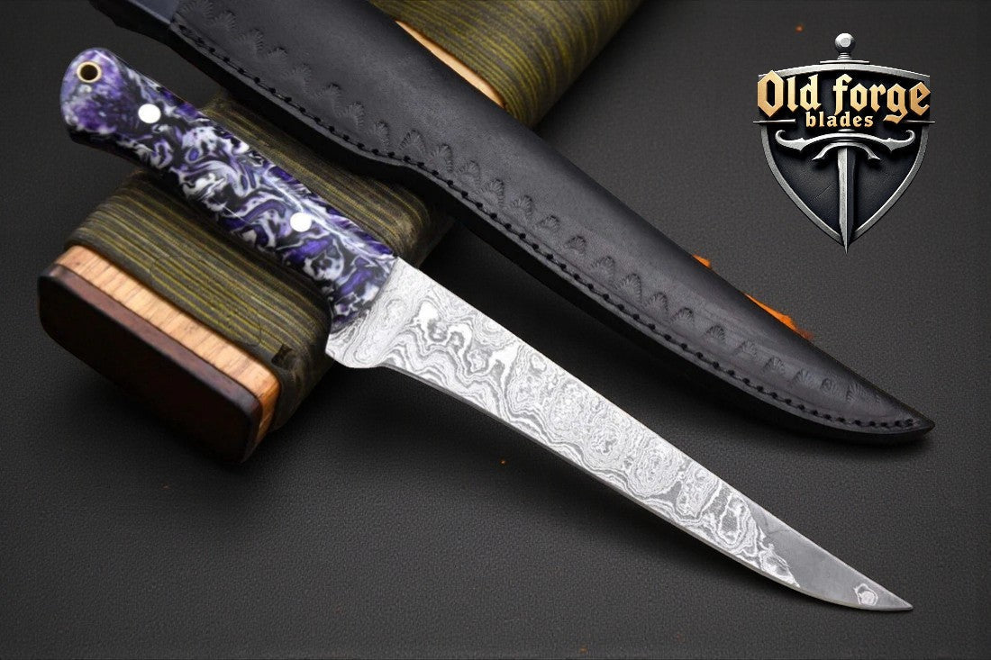 Premium Damascus Fishing Fillet Knife