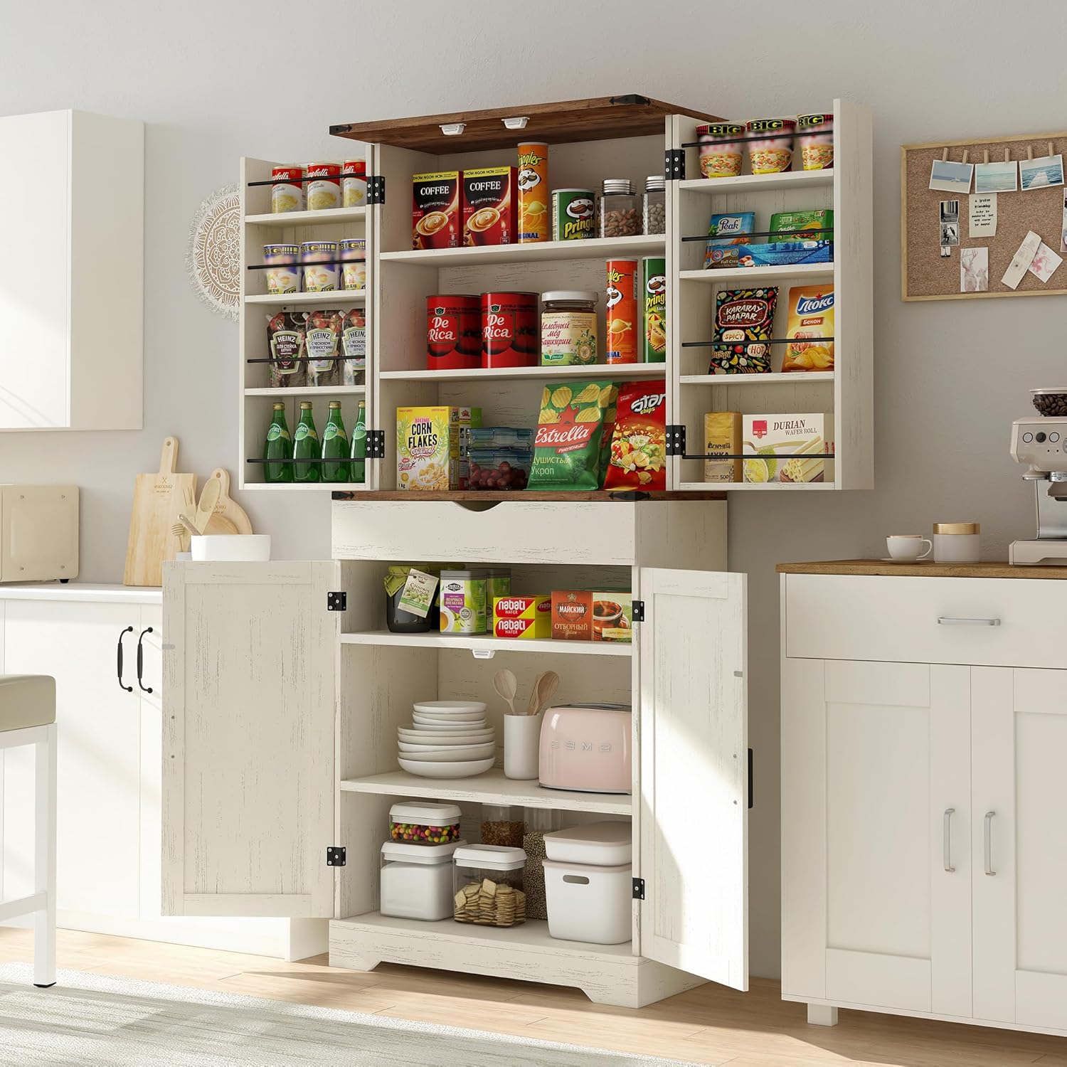 72'' Tall Kitchen Storage Pantry Cabinet - Vektaya