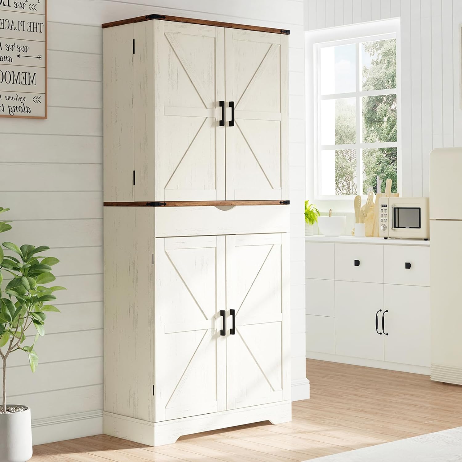 72'' Tall Kitchen Storage Pantry Cabinet - Vektaya
