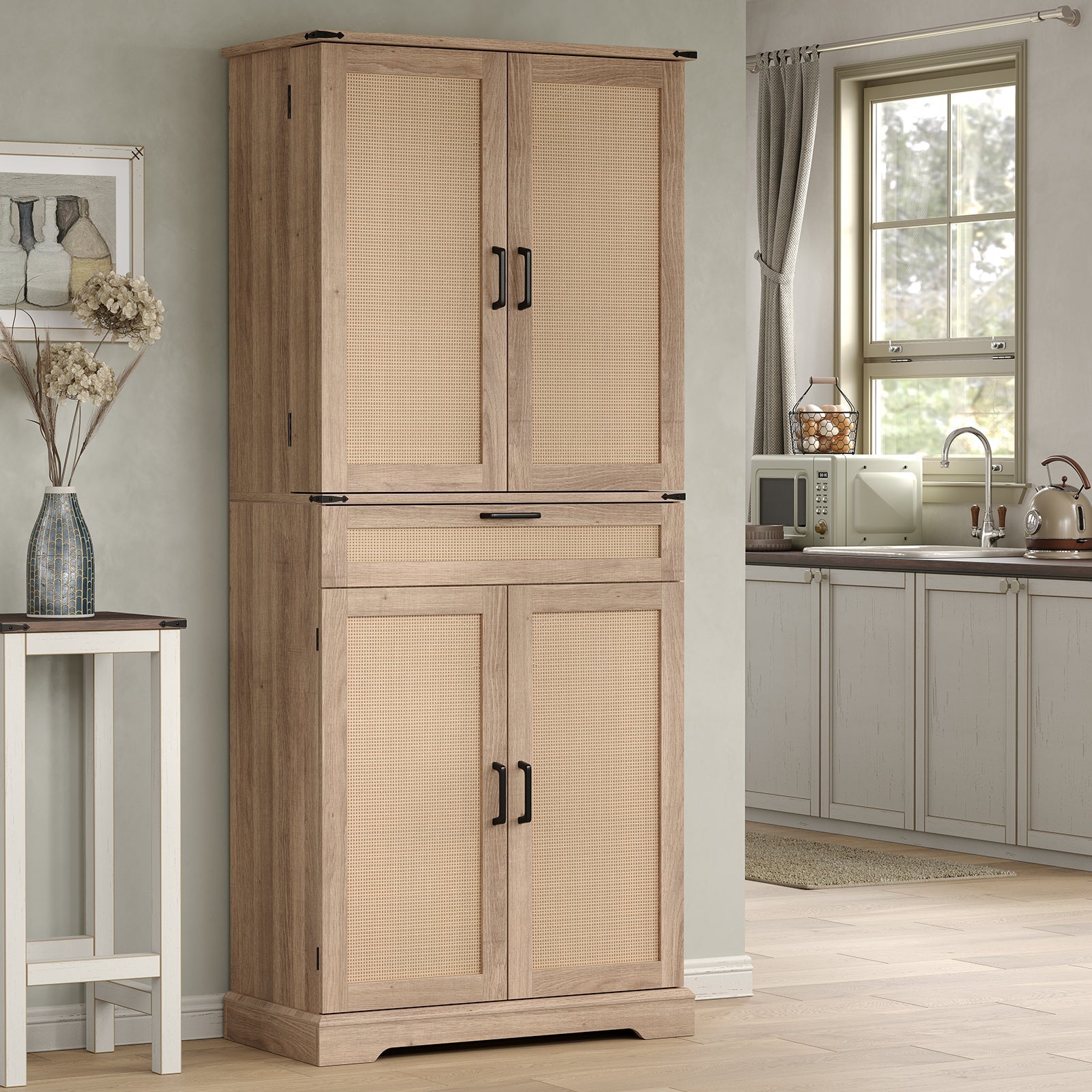 72'' Tall Kitchen Storage Pantry Cabinet - Vektaya