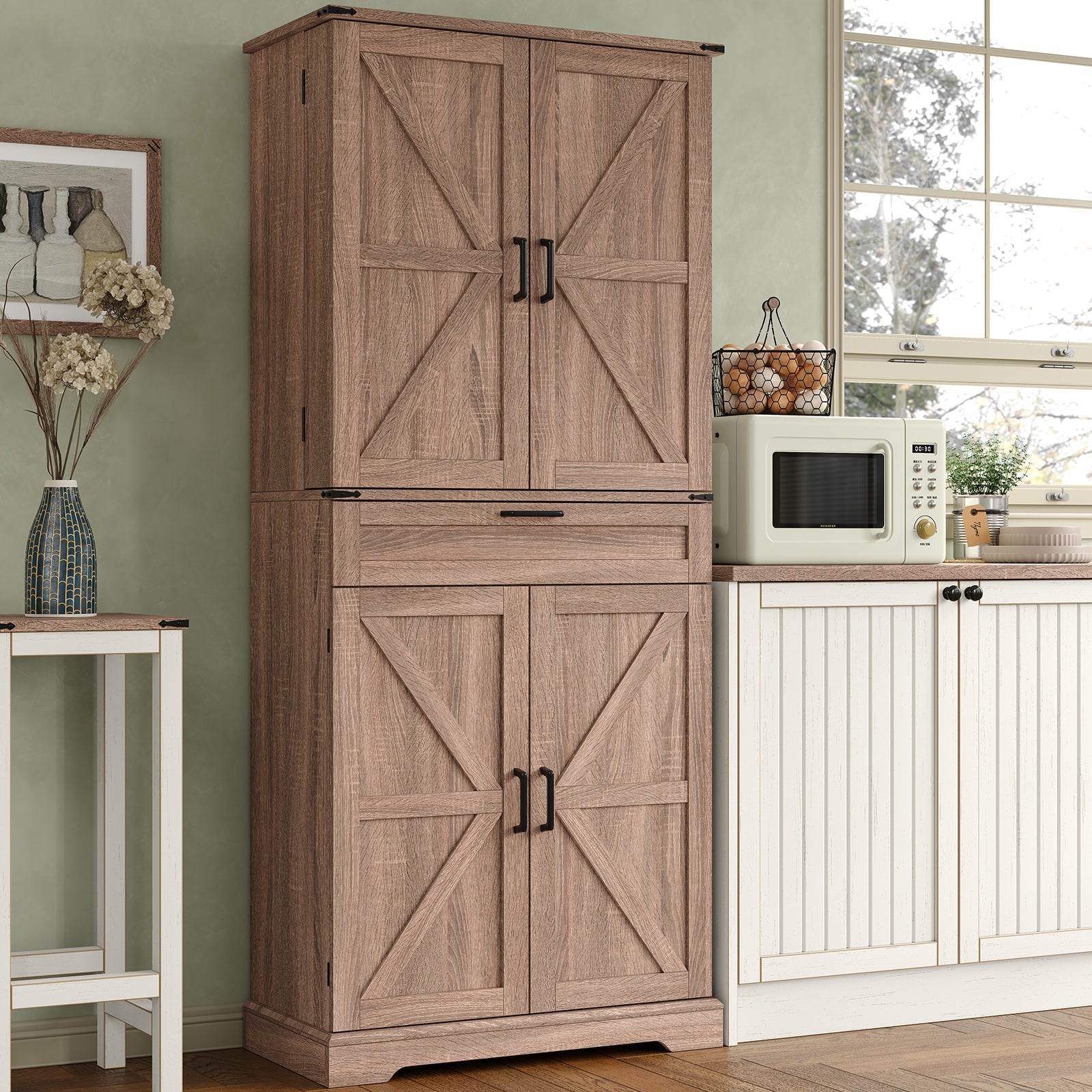 72'' Tall Kitchen Storage Pantry Cabinet - Vektaya