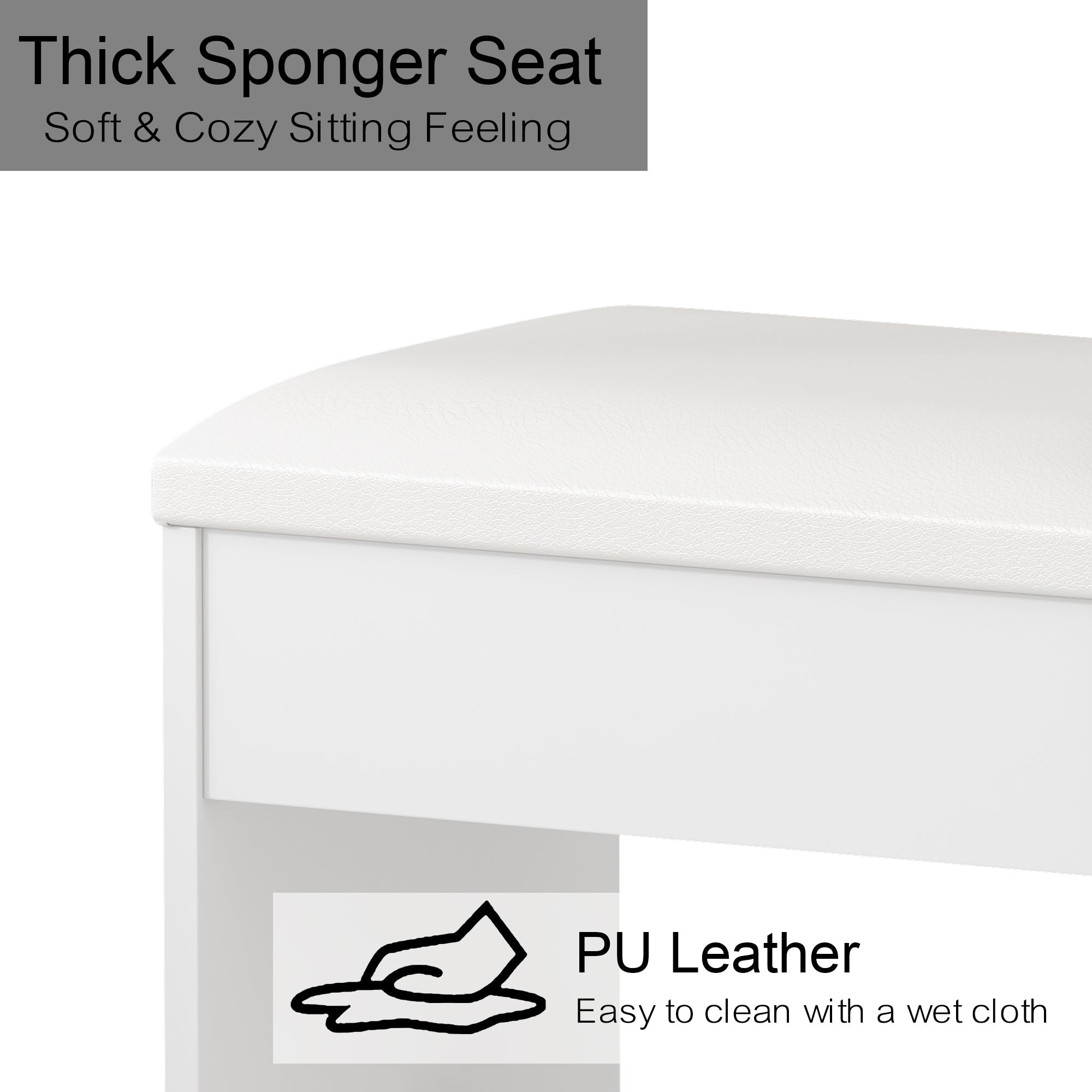 12-Drawer LED Mirror Vanity Desk - Vektaya